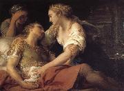 Cleopatra and Mark Antony dying